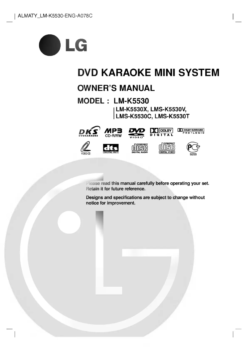 Page 1 of the manual User Manual LG LM-K5530X