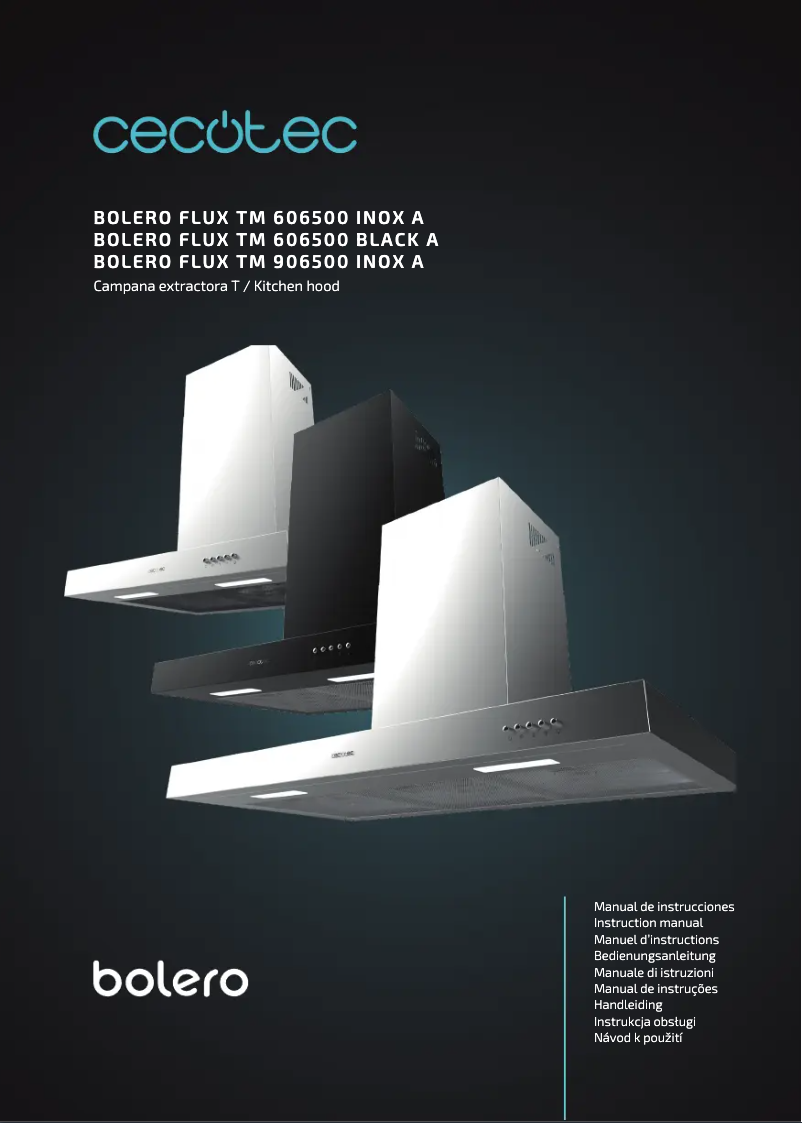 First page image of the manual for Bolero Flux TM 606500 Inox A
