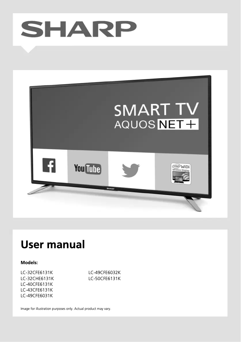 First page image of the manual for LC-40CFE6131K