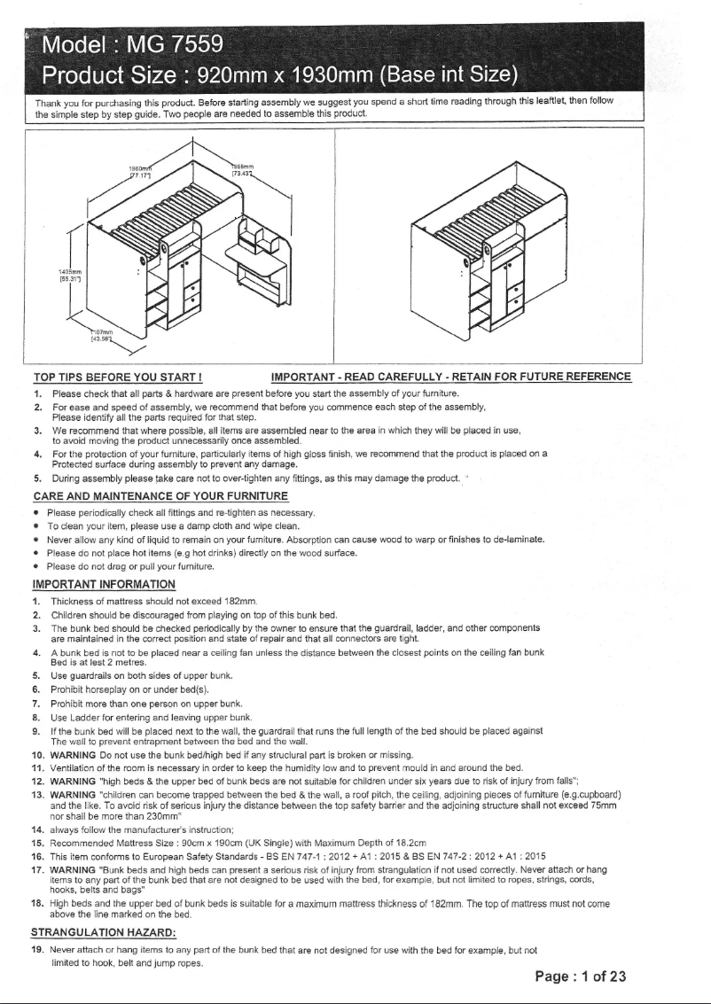 Page 1 of the manual User Manual Flintshire Taylor
