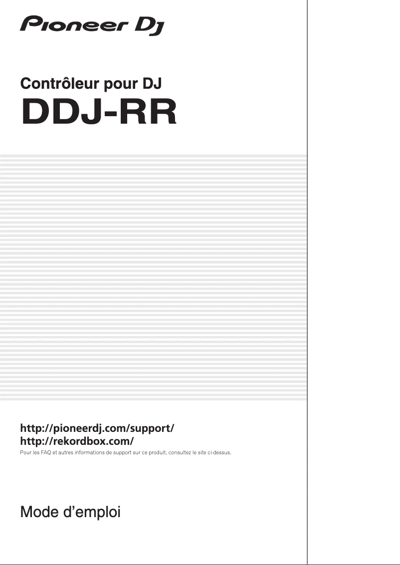 Page 1 of the manual User Manual Pioneer DDJ-RR