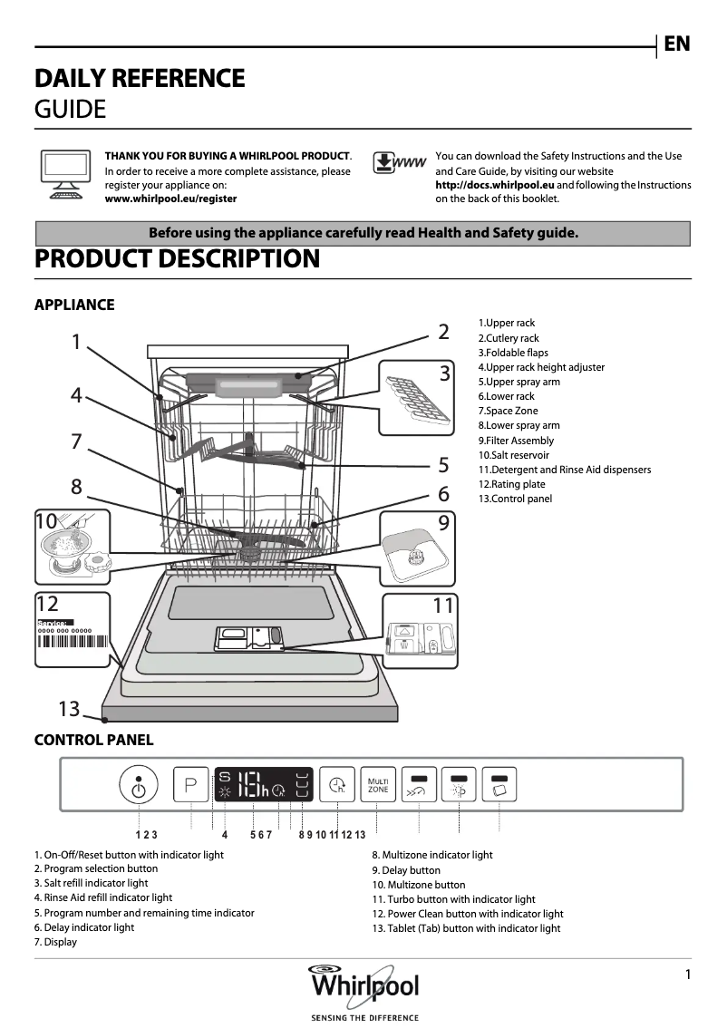 First page image of the manual for WIC 3C26 PF SA
