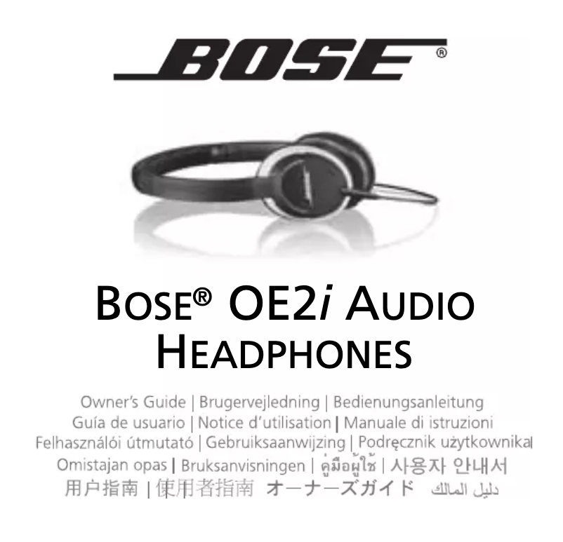 Page 1 of the manual User Manual Bose OE2