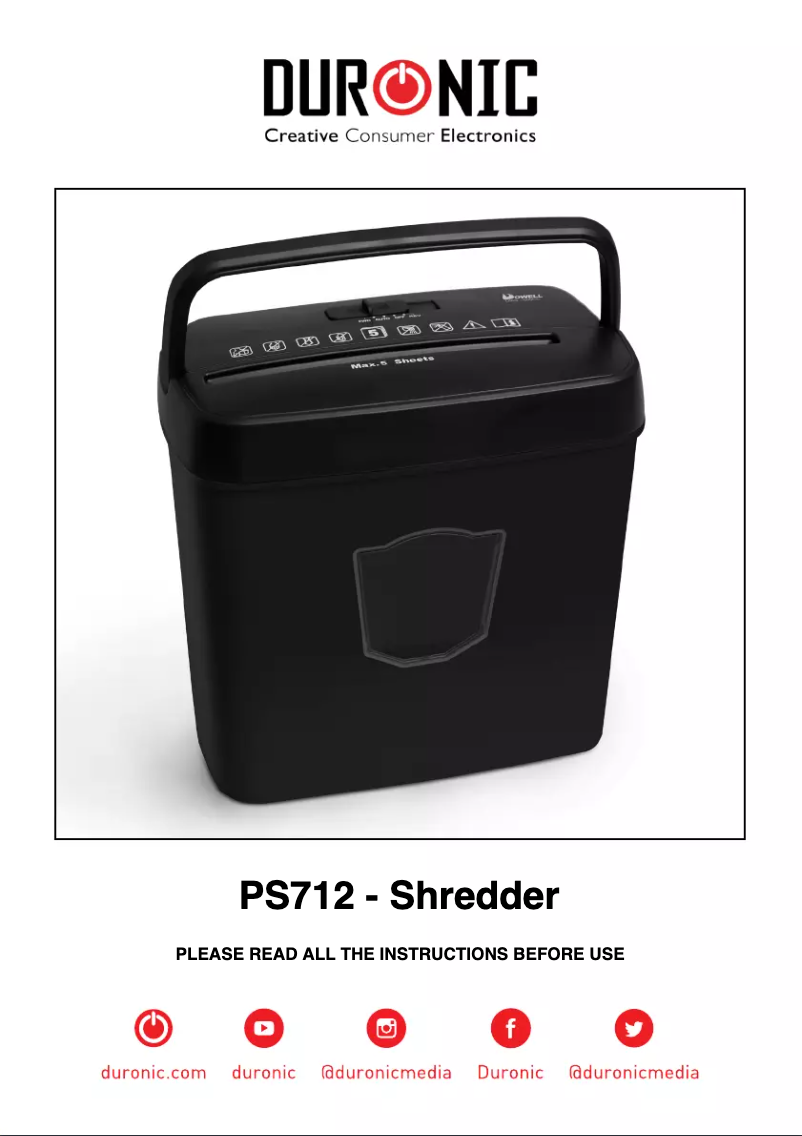 First page image of the manual for PS712