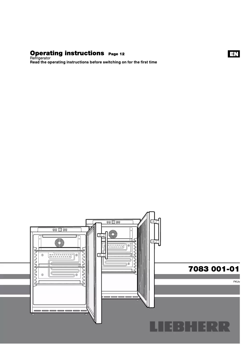 Page 1 of the manual User Manual Liebherr FKUv 1610-21