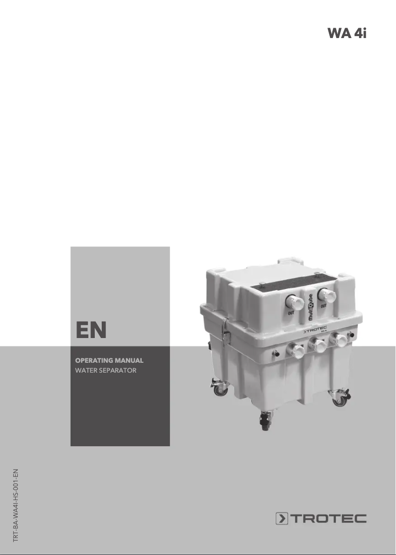 First page image of the manual for WA 4i