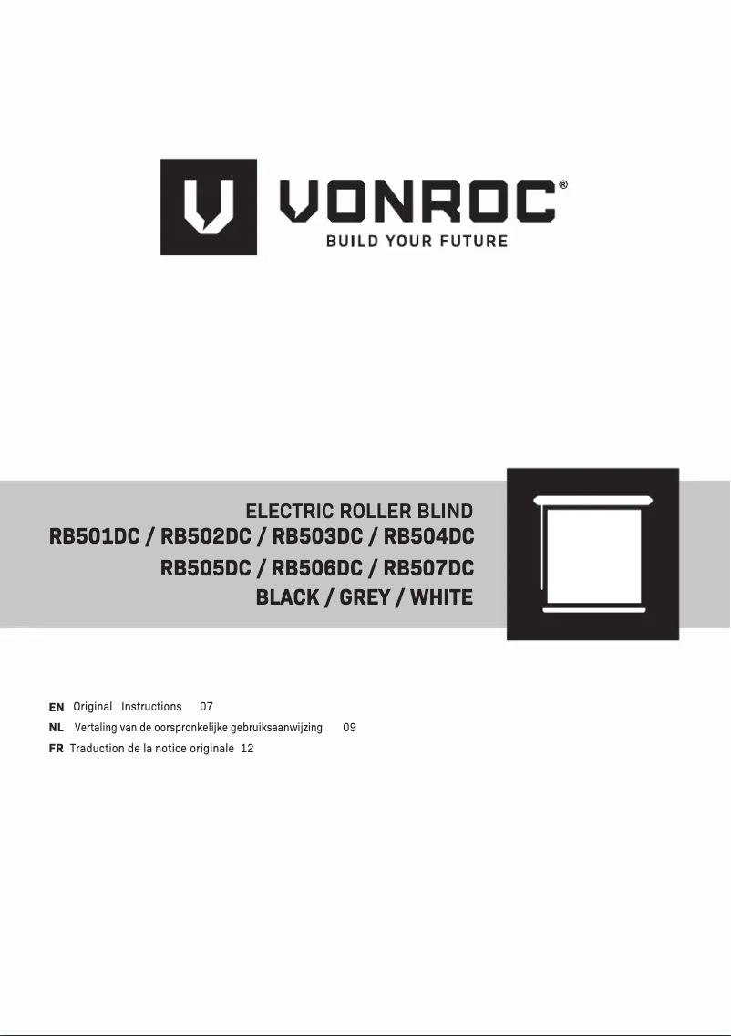 First page image of the manual for RB507DC