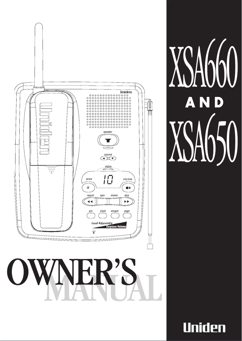 First page image of the manual for XSA 660