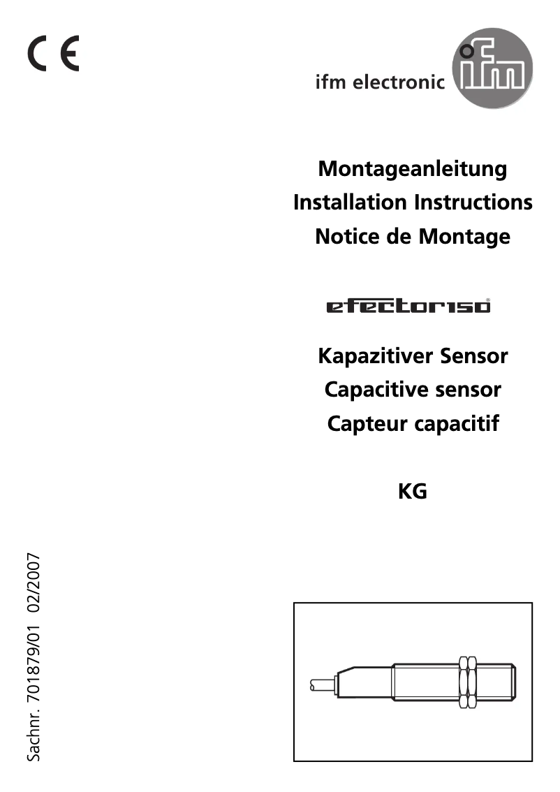 First page image of the manual for KG0009
