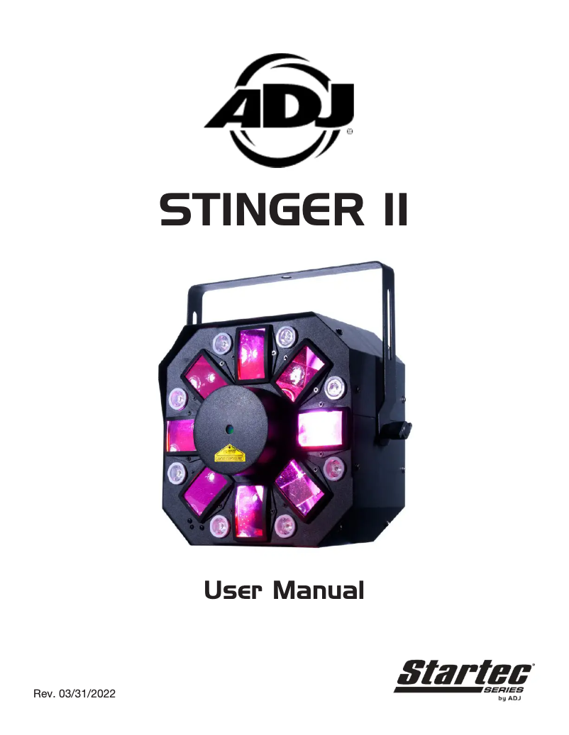 Page 1 of the manual User Manual Adj Stinger II