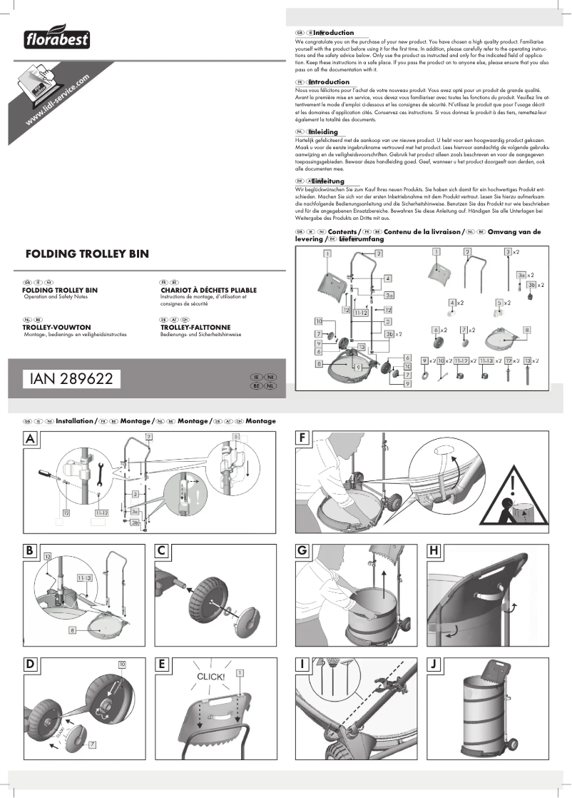 Page 1 of the manual User Manual Florabest IAN 289622