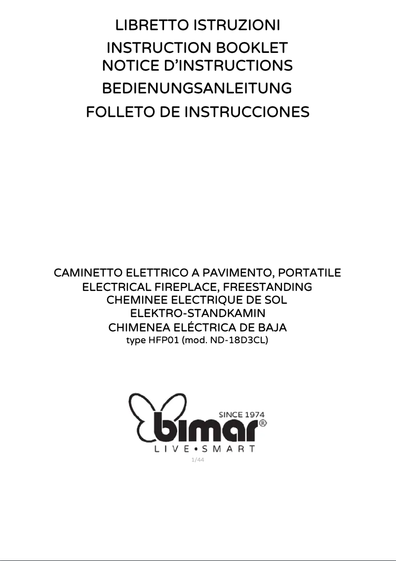 Page 1 of the manual User Manual Bimar HFP01