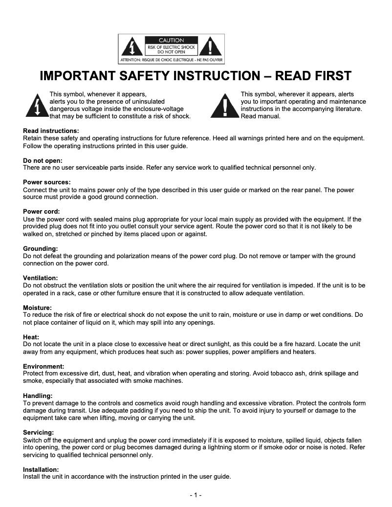 First page image of the manual for TPS II
