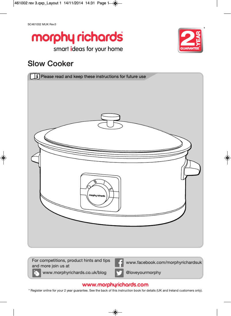 First page image of the manual for 461008