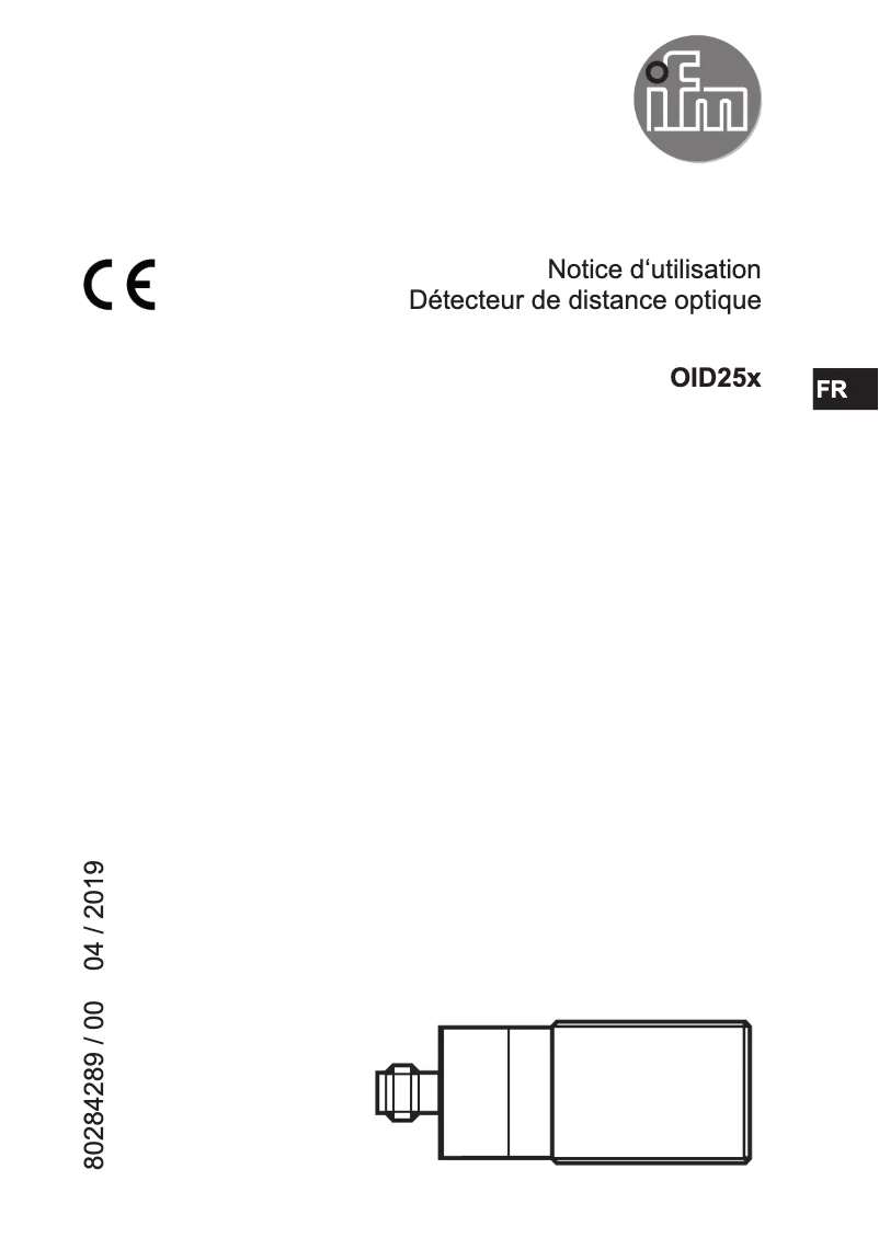 First page image of the manual for OID254