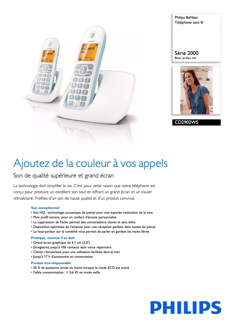 First page image of the manual for BeNear CD2902WS