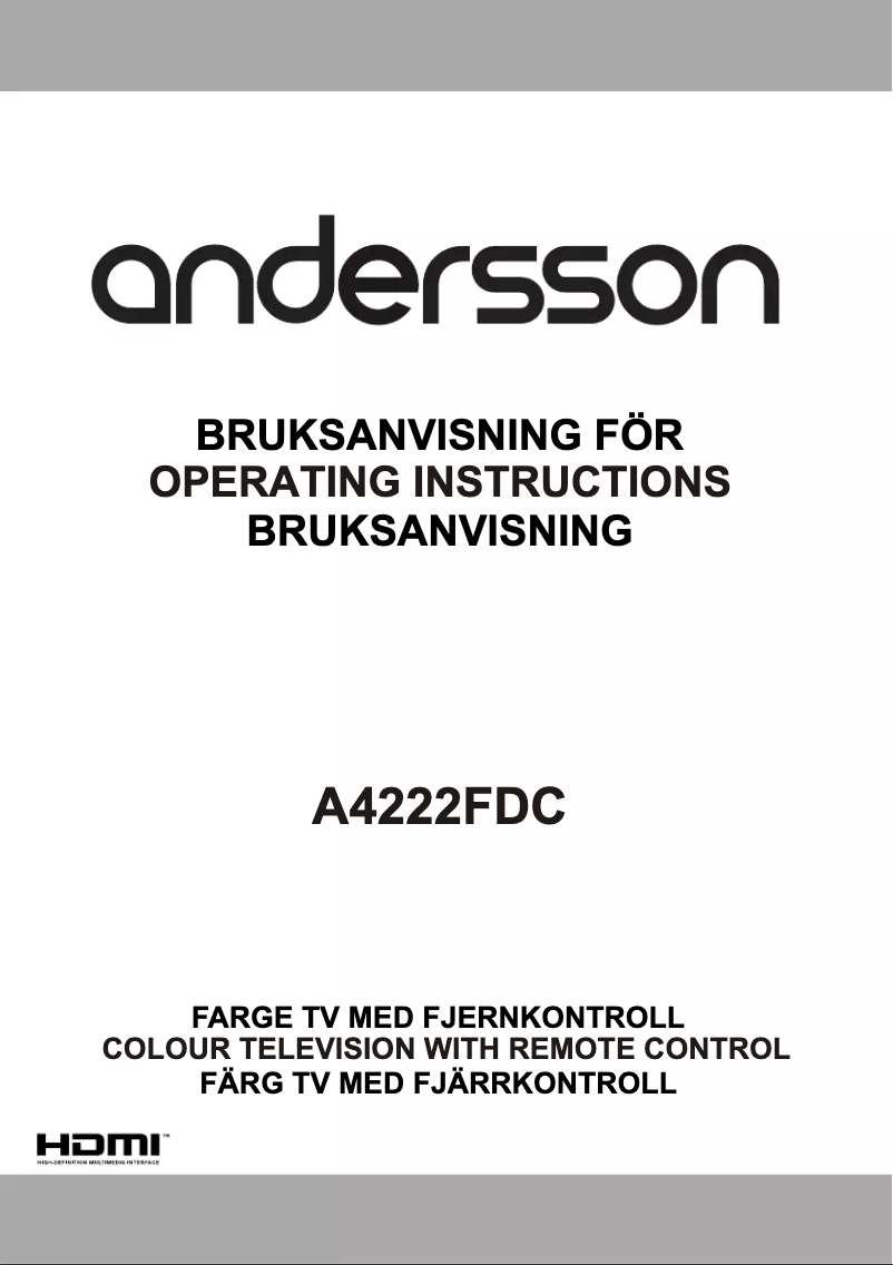 First page image of the manual for A4222FDC
