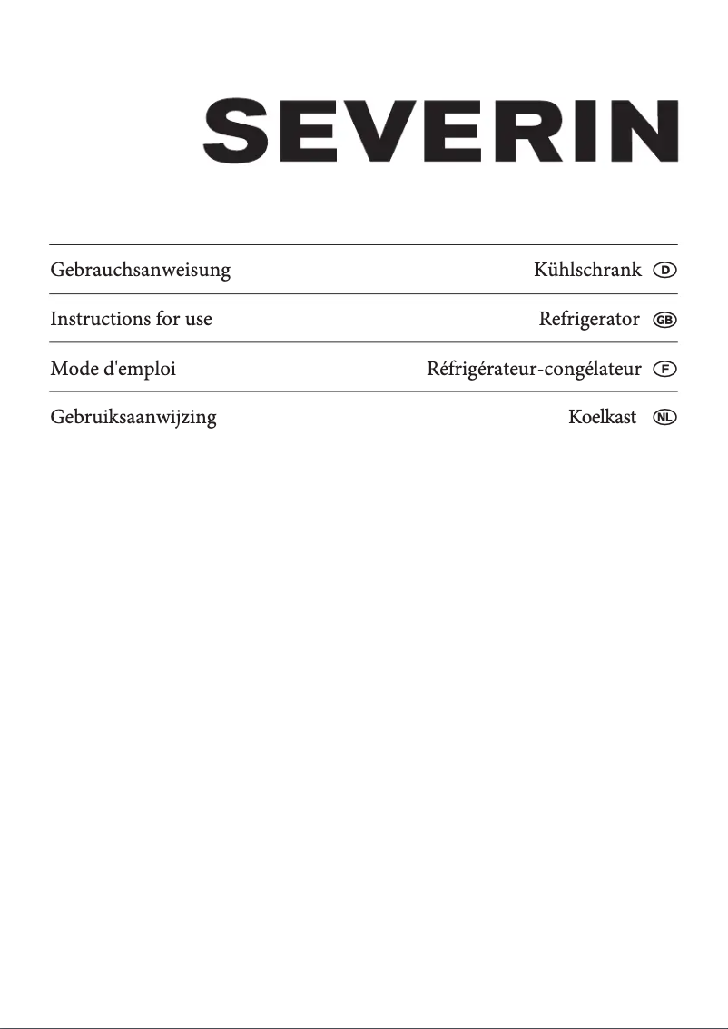 Page 1 of the manual User Manual Severin KS 9761