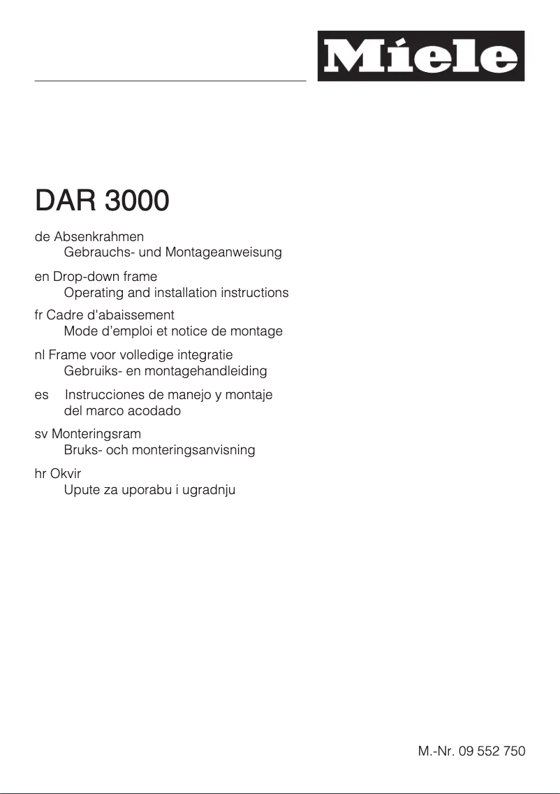 First page image of the manual for DAR 3000