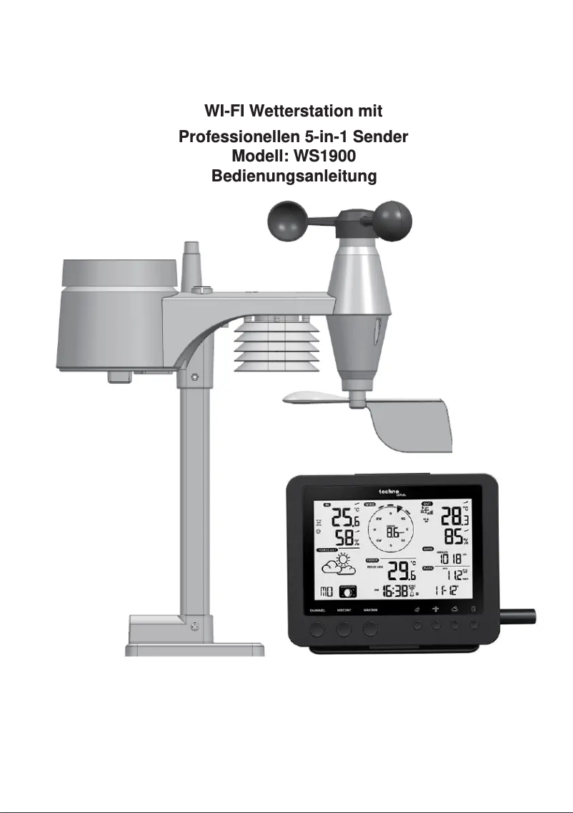 First page image of the manual for WS 1900