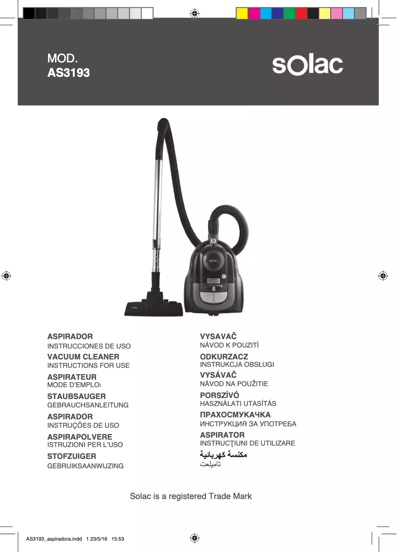 Page 1 of the manual User Manual Solac Apollo Compact AAA AS3191