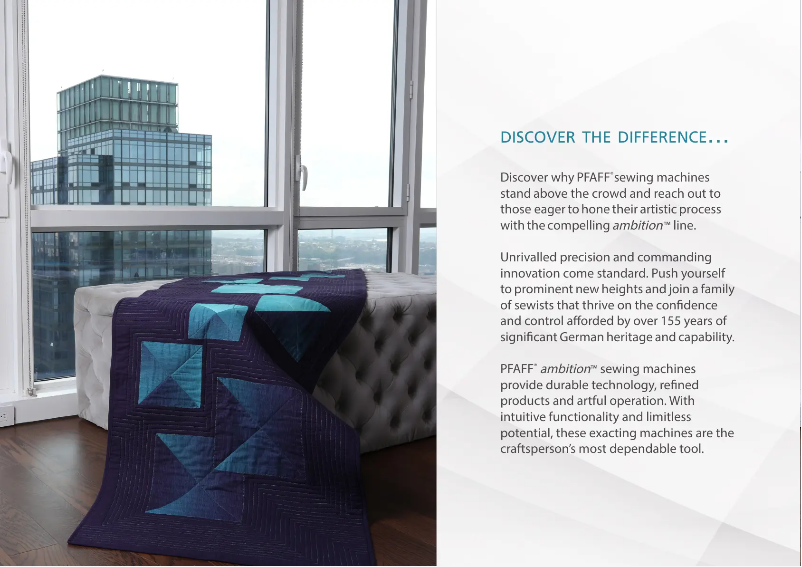 First page image of the manual for Quilt Ambition 630