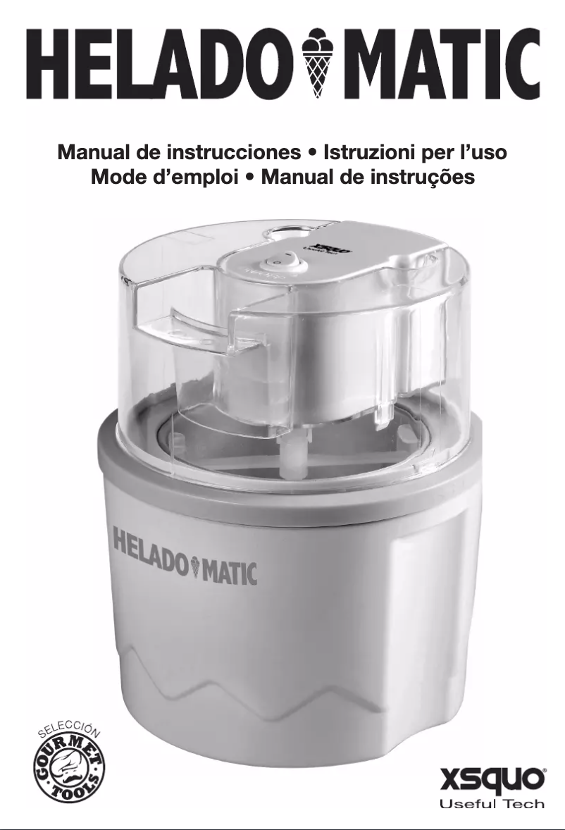 First page image of the manual for HeladoMatic LX-1015M