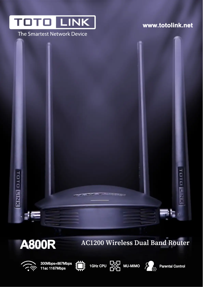 First page image of the manual for A800R