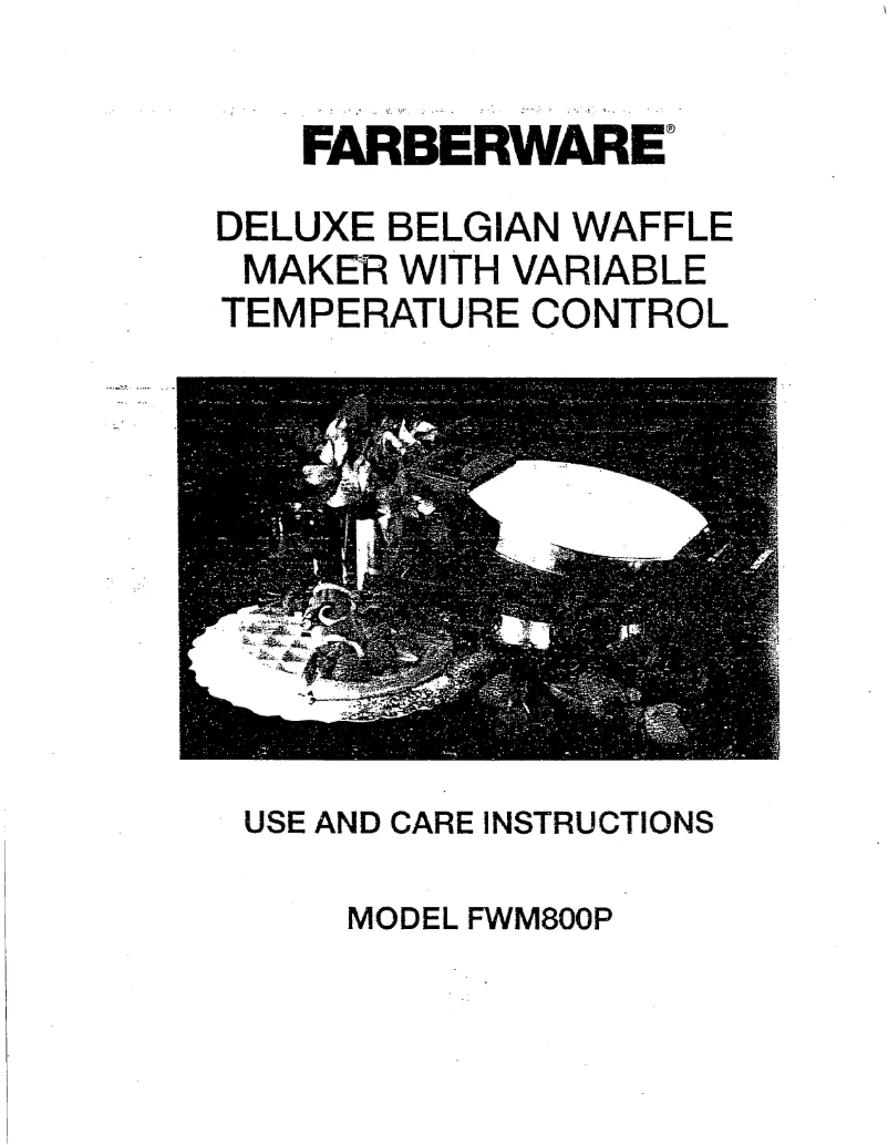Page 1 of the manual User Manual Farberware FWM800P