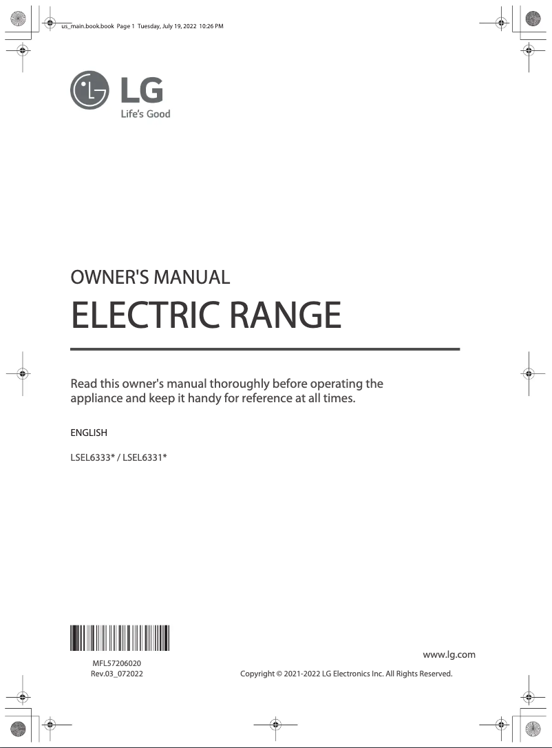 Page 1 of the manual User Manual LG LSEL6331F