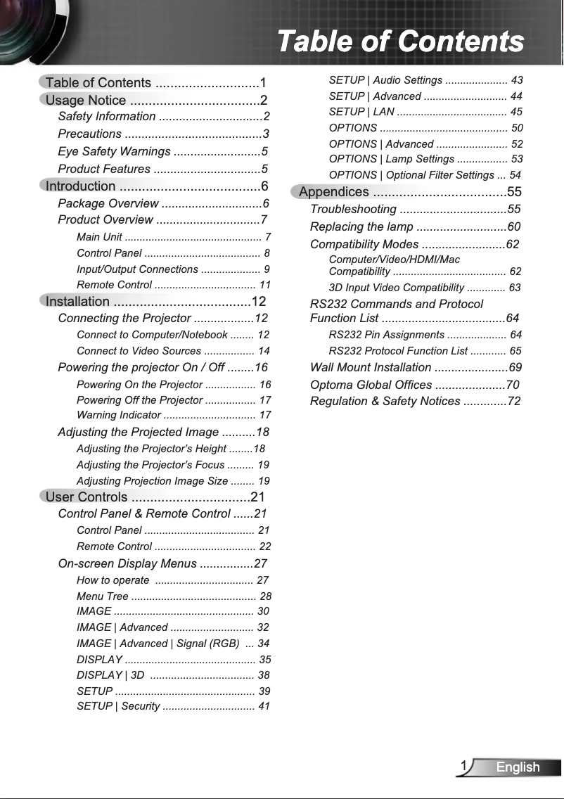 First page image of the manual for W305ST