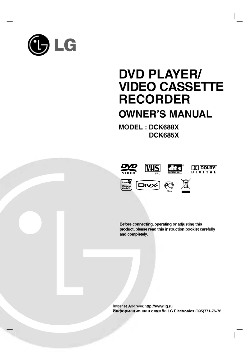 Page 1 of the manual User Manual LG V1802KP4Z