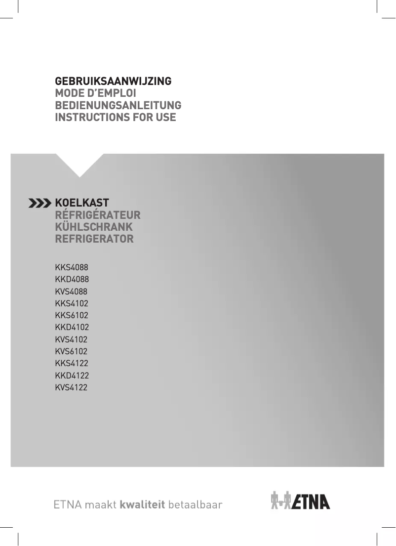 Page 1 of the manual User Manual Etna KVS4088