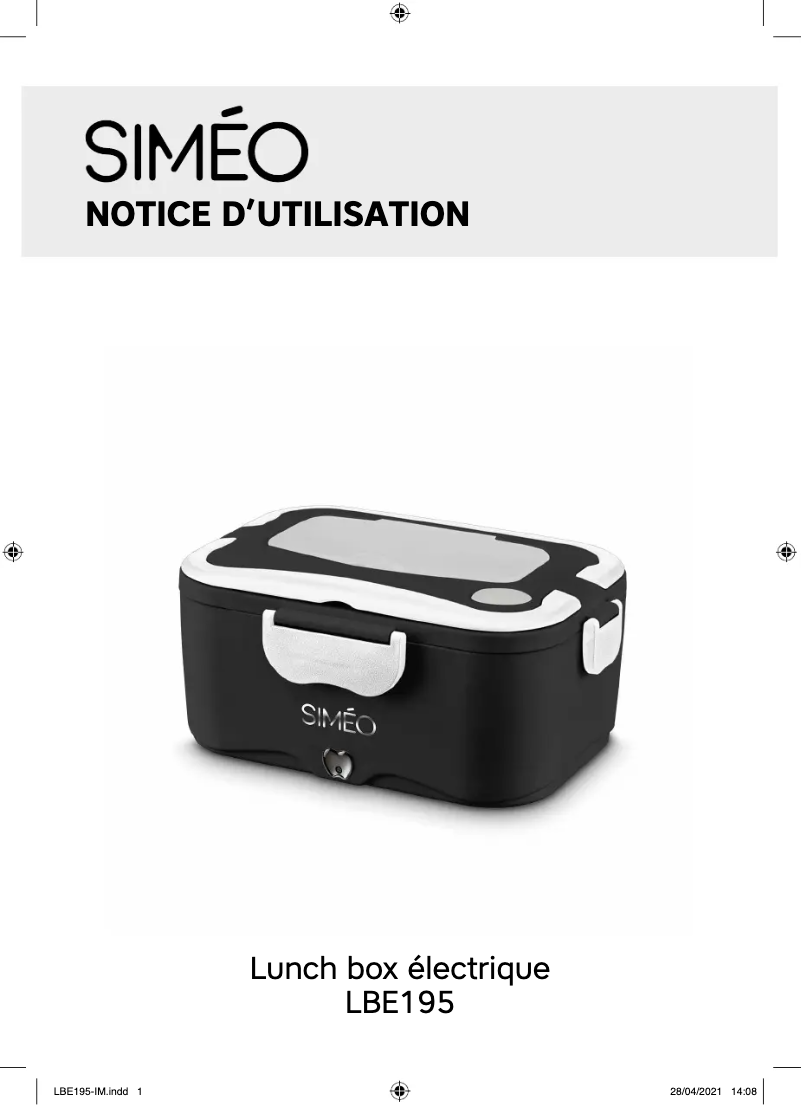 Image de la première page du manuel de l'appareil LBE195
