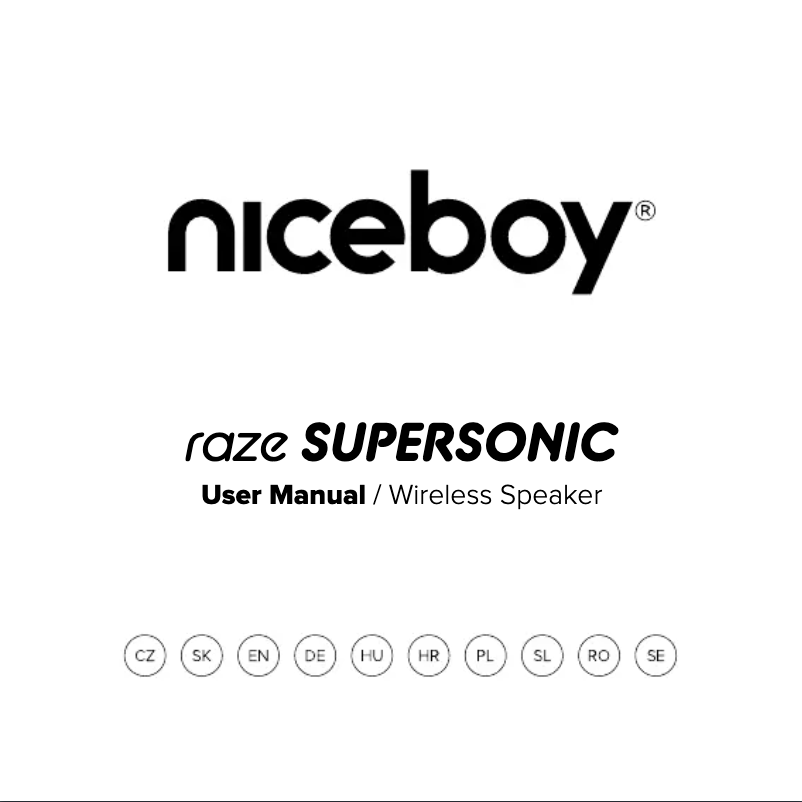 Page 1 of the manual User Manual Niceboy RAZE Supersonic