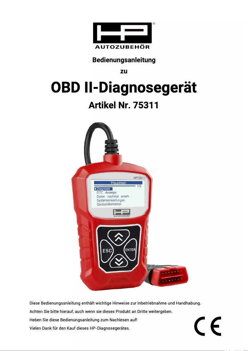 First page image of the manual for 75311