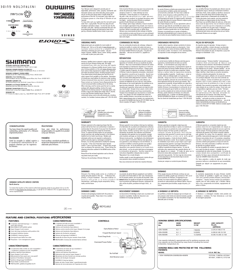 First page image of the manual for Sonora 4000FB