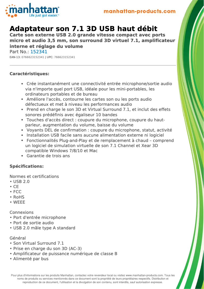 First page image of the manual for 152341