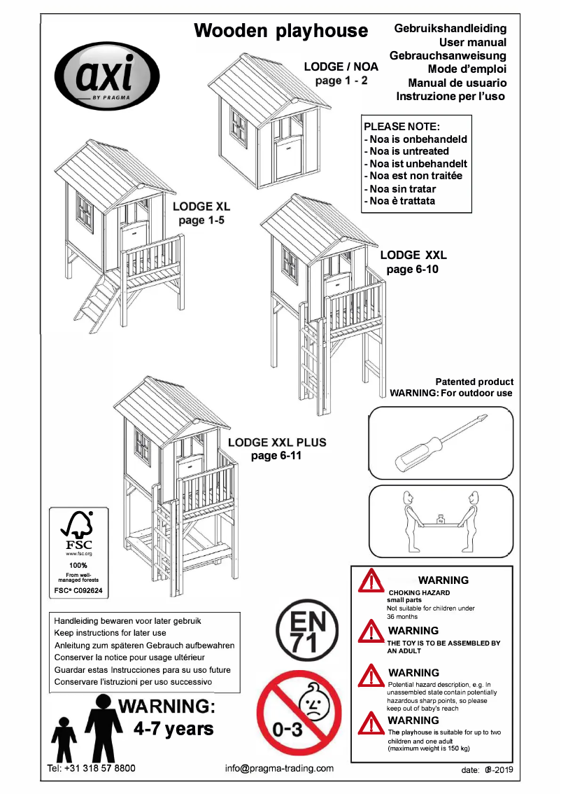 First page image of the manual for Lodge