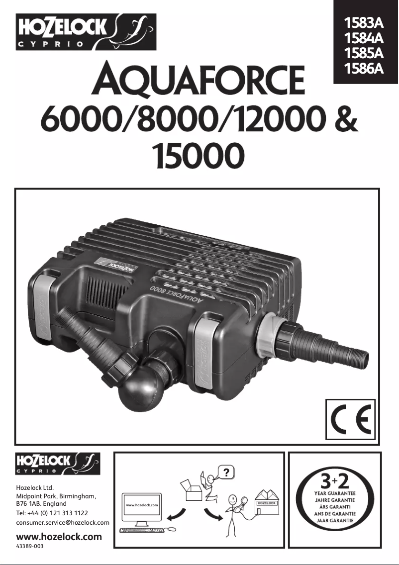 Image de la première page du manuel de l'appareil Aquaforce 6000