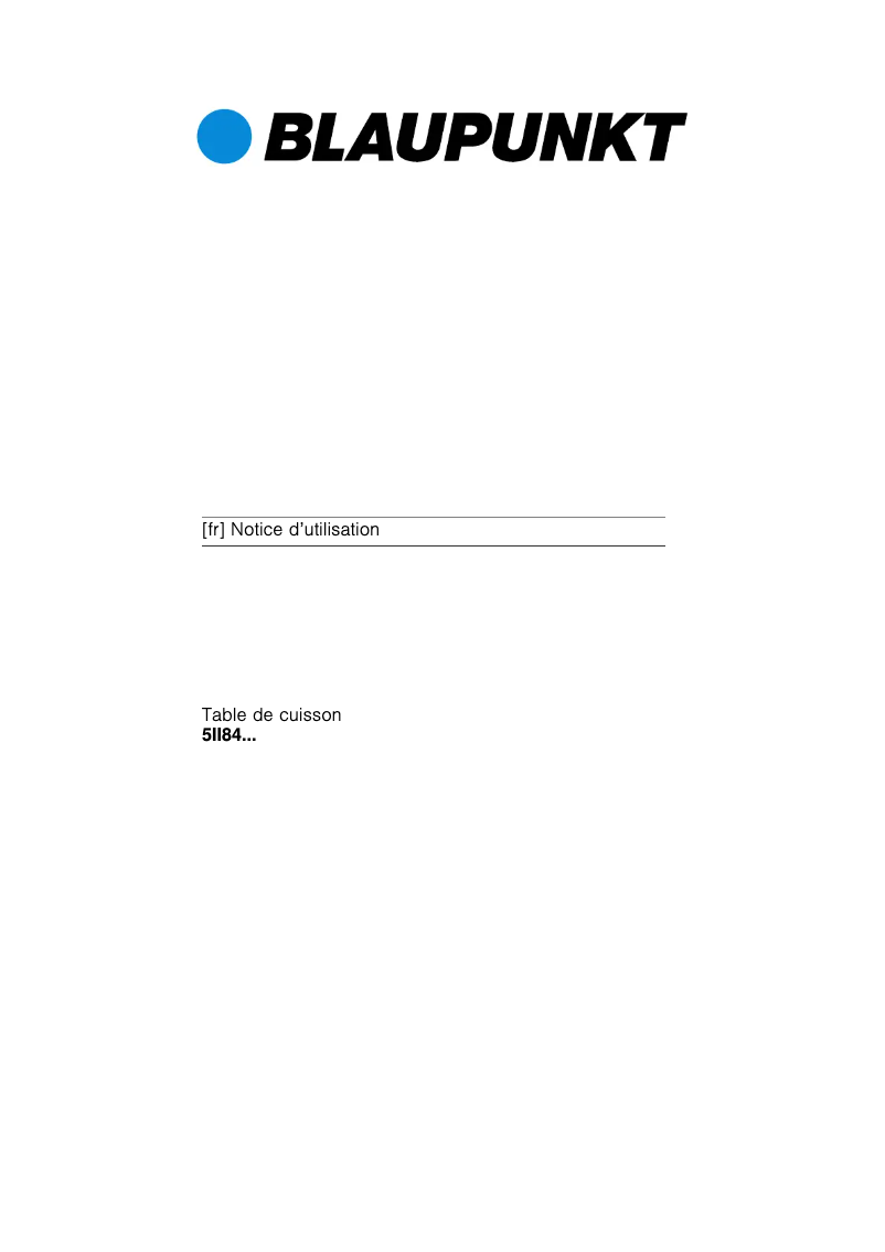 First page image of the manual for 5II 84352