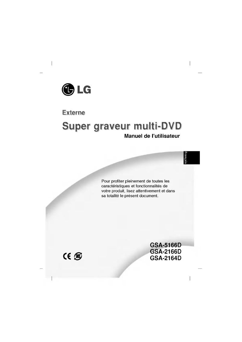 First page image of the manual for GSA-2164D