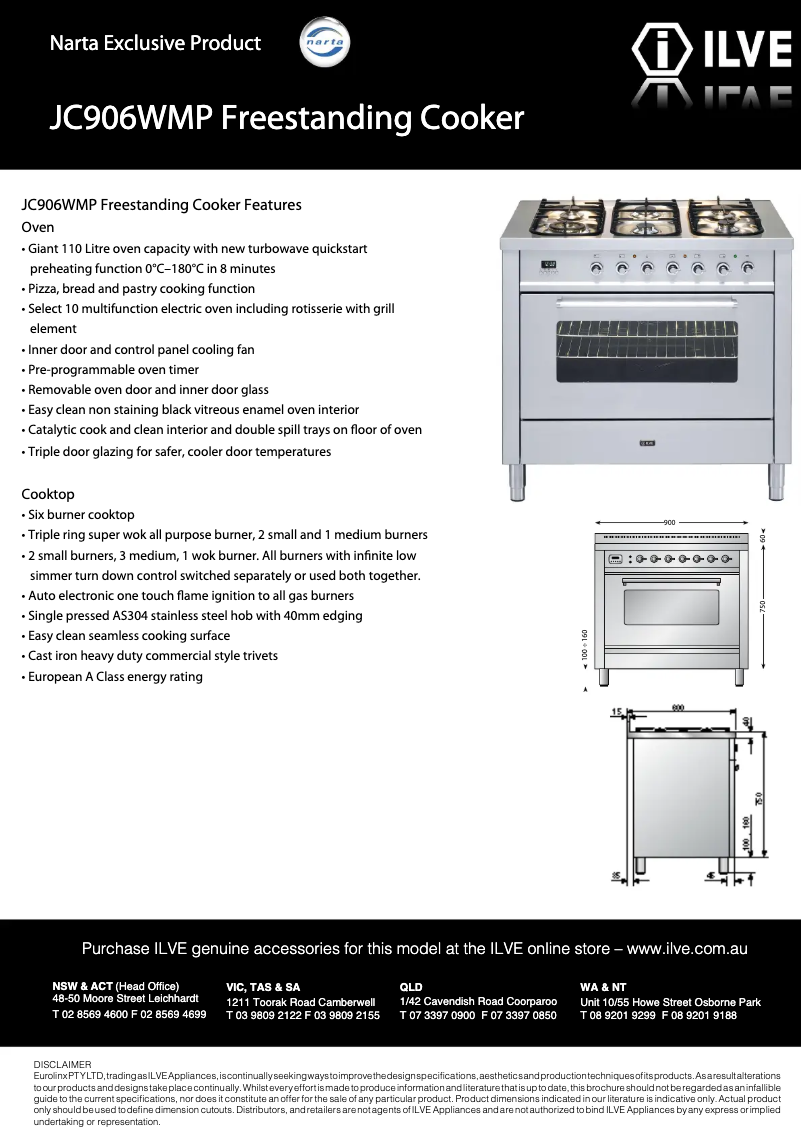 First page image of the manual for JC906WMP