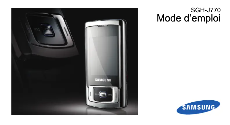 First page image of the manual for SGH-J770