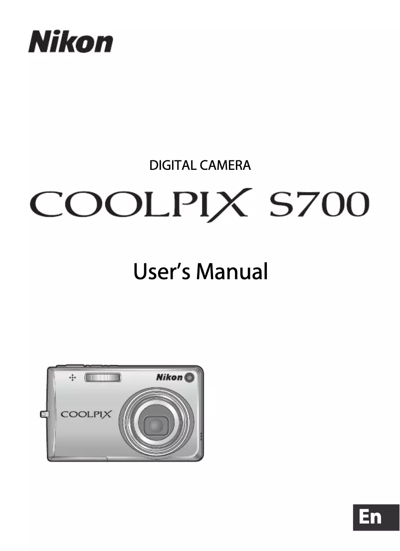 Page 1 of the manual User Manual Nikon Coolpix S700