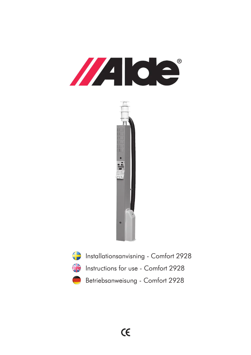 Page 1 of the manual User Manual Alde Comfort 2928