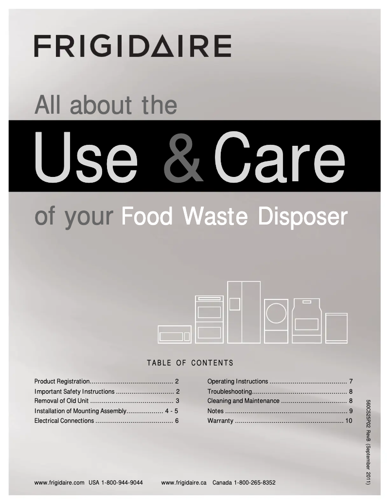 First page image of the manual for FFDI331CMS