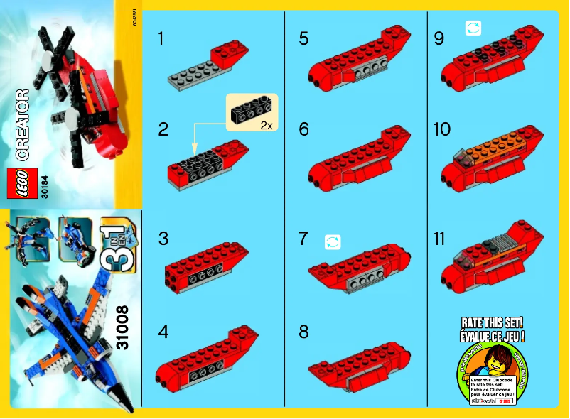 Page 1 of the manual User Manual Lego Little Helicopter 30184