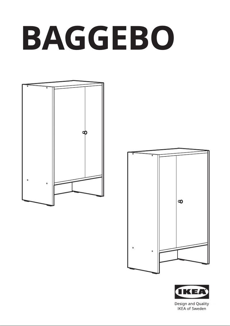 Page 1 of the manual User Manual Ikea BAGGEBO 604.812.04