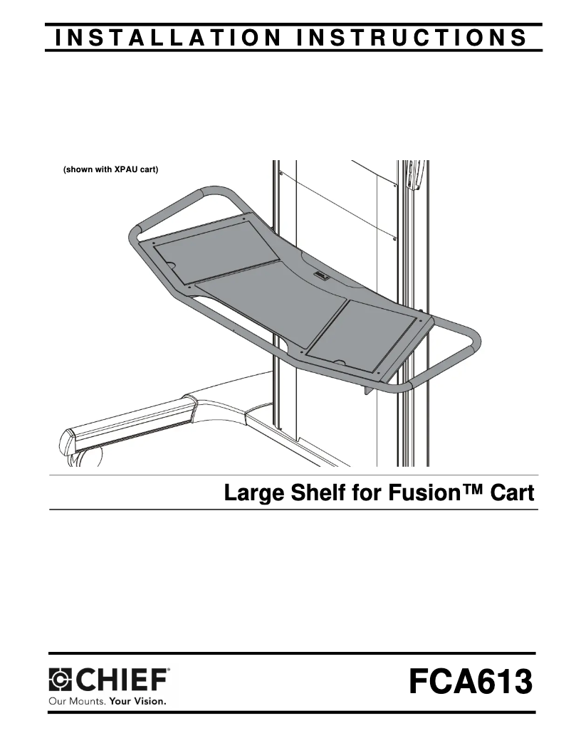 Page 1 of the manual User Manual Chief FCA613S